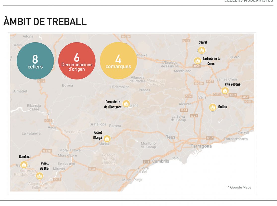 Mapa Cellers Costa Daurada